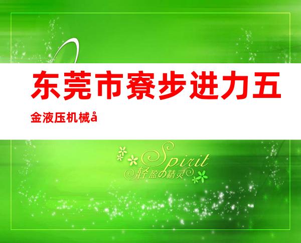 东莞市寮步进力五金液压机械厂